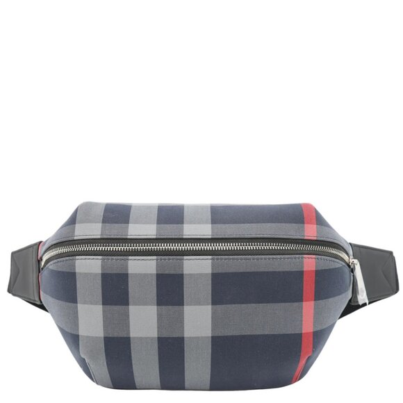 Burberry Sonny House Check Canvas Funny Pack Belt Bag Navy Grey - Picture 4 of 14